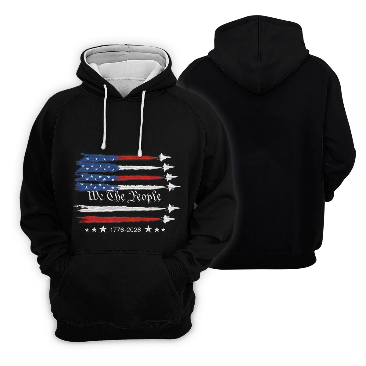 Independence Day Flag We The People Golf Shirt, Patriotic 4th Of July Golf Shirts For Men