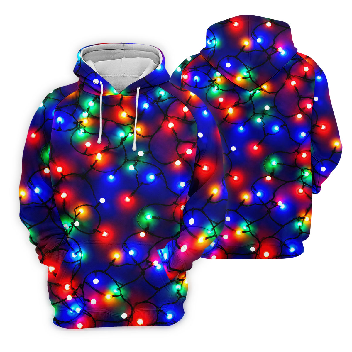 Colorful Christmas Lights Golf Polo Shirt, Christmas Golf Shirt, Golf Tops For Women