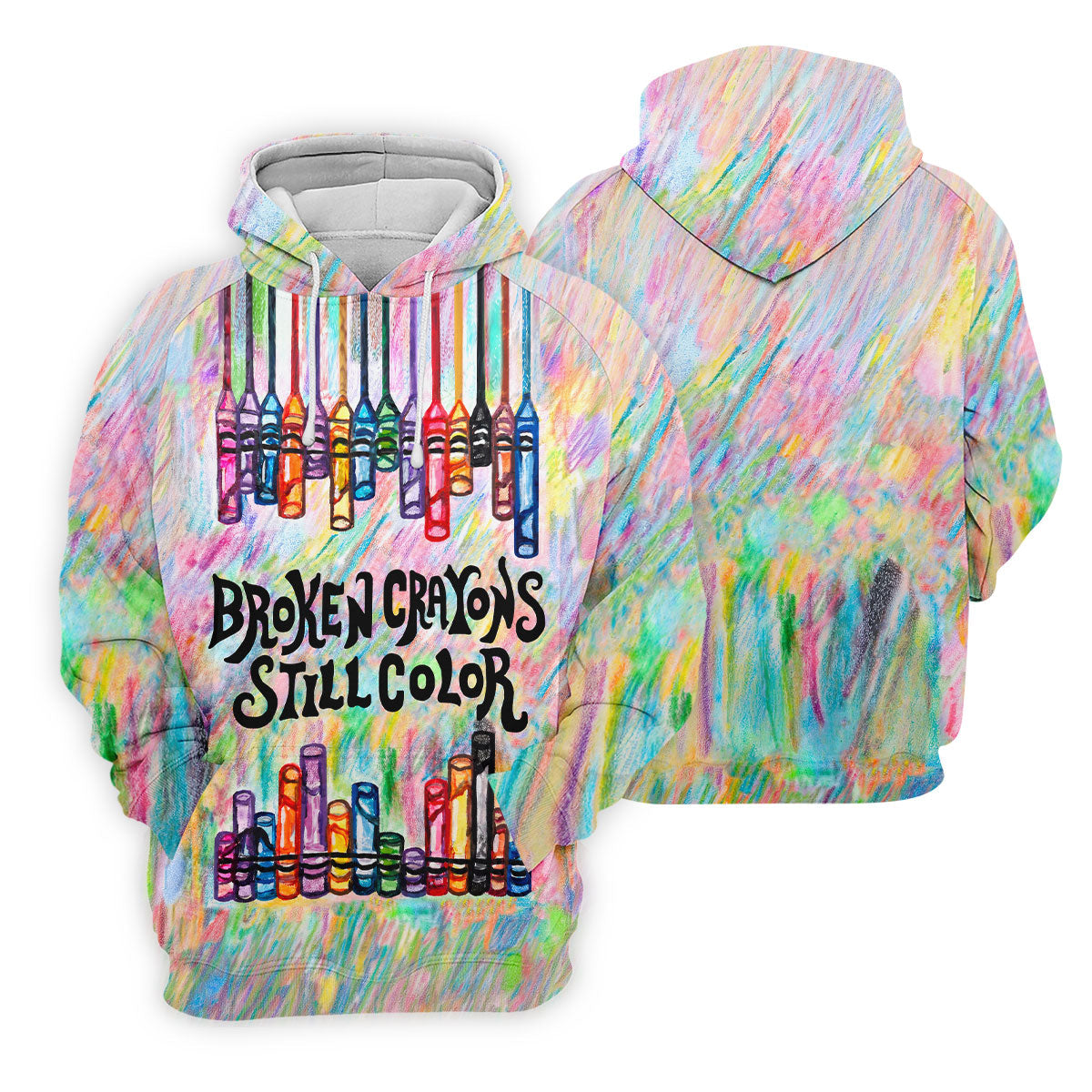 Broken Crayons Still Color Suicide Awareness Golf Polo Shirt, Mens Golf Polo