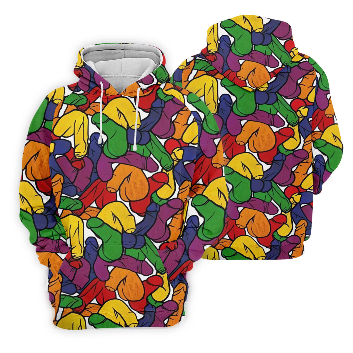 Adult Humor Pride Colors Retro Golf Shirt, LGBTQ Month Men's Funny Golf Shirts