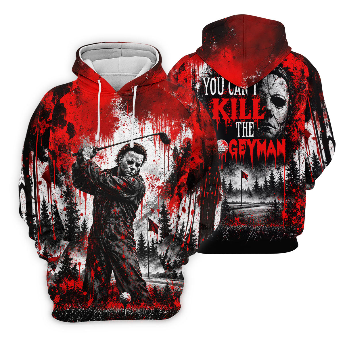 You Can't Kill Bogeyman Halloween Horror Character Polo Shirt, Golf Polo, Womens Golf Tops