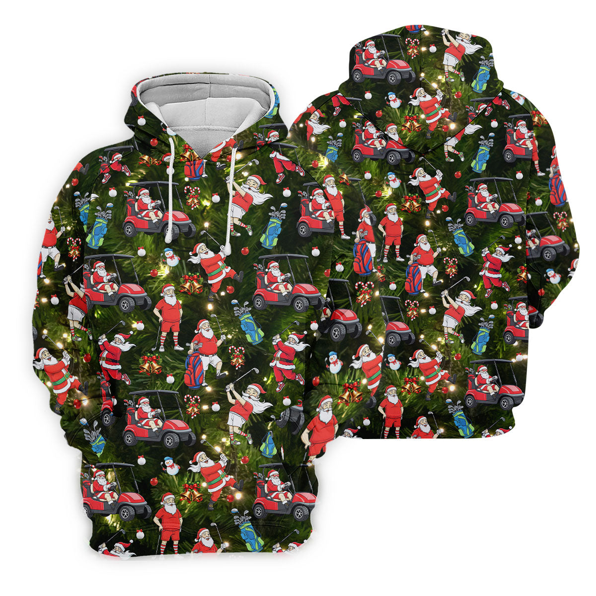 Funny Santa Claus Golf Pose Golf Tops For Men, Polo Shirts For Men, Christmas Golf Shirt, Mens Golf Gift