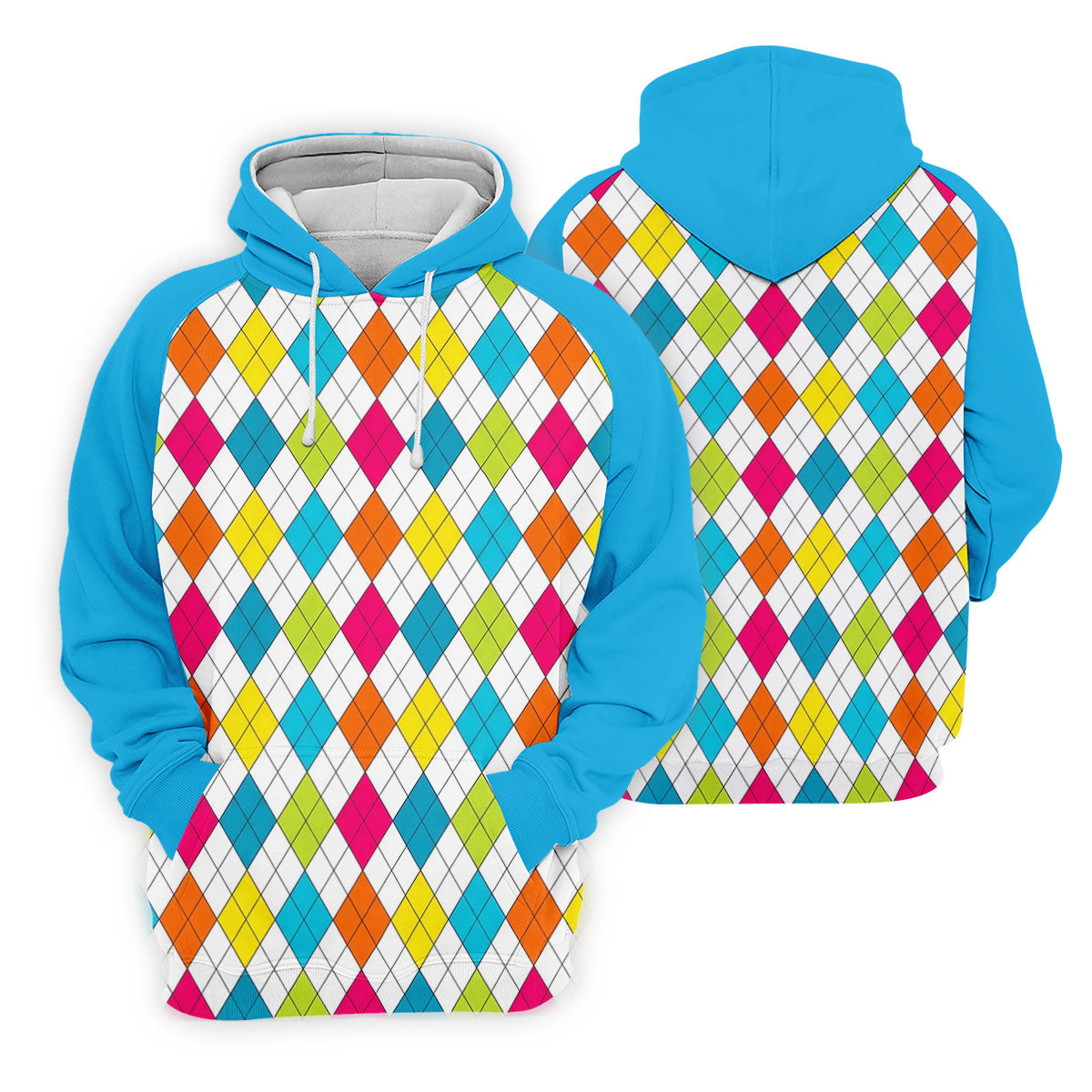 Retro Argyle Diamond Checkered Golf Shirt, Golf Polo For Women, Printed Golf Shirt