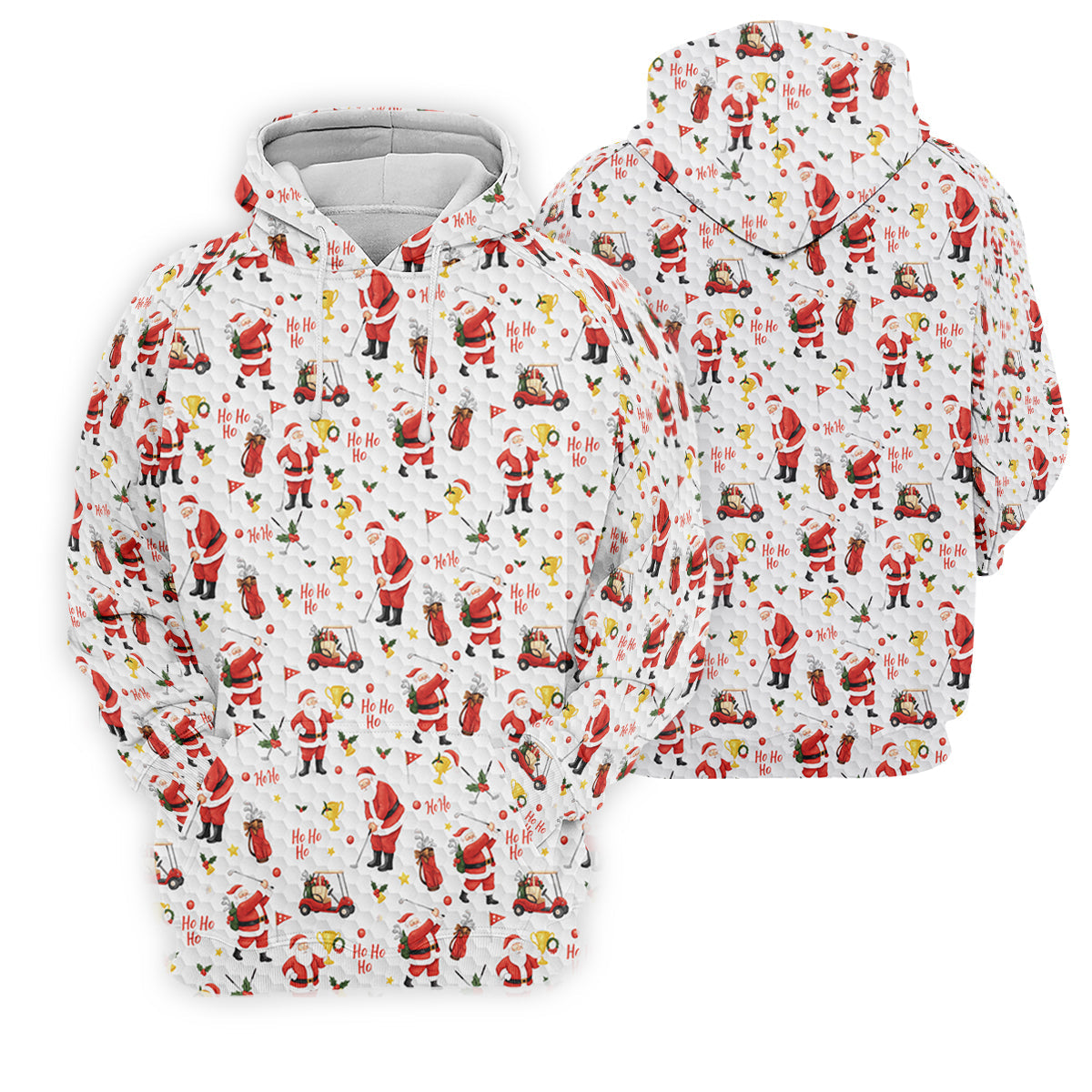 Ho Ho Ho Santa Golf Tops For Men, Christmas Golf Shirt, Fun Golf Shirts For Men, Polo Shirts For Men