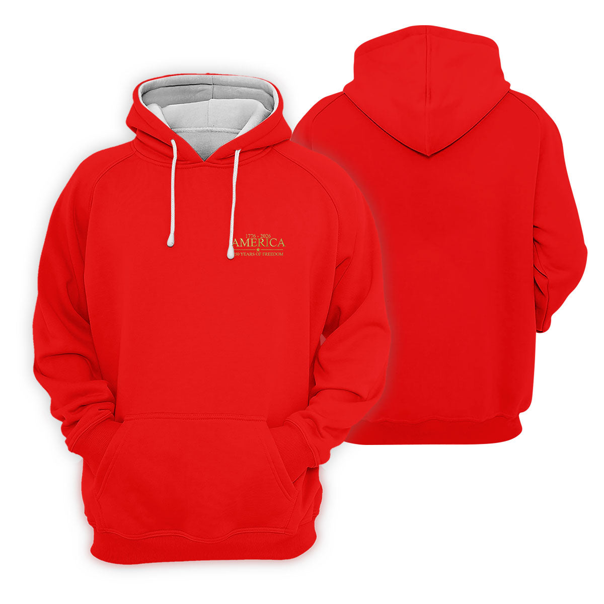America 250 Years Of Freedom Faith Cross Red Golf Shirt, Patriotic 4th Of July Golf Shirts For Men