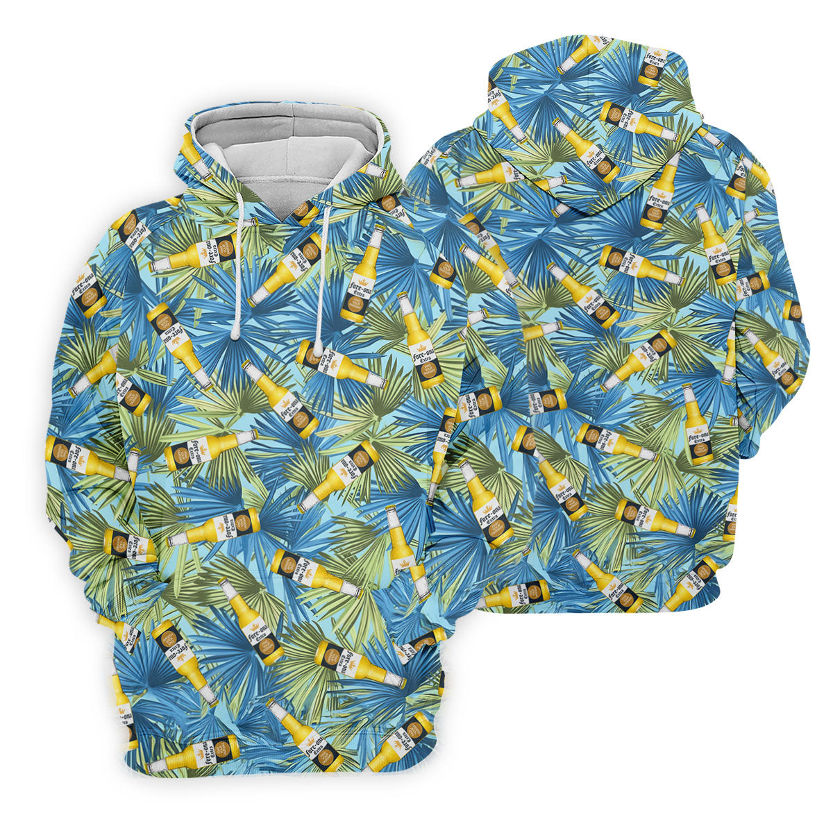 Funny Tropical Beer Bottle Pattern Golf Polo Shirt, Golf Tops For Women, Performance Golf Shirt
