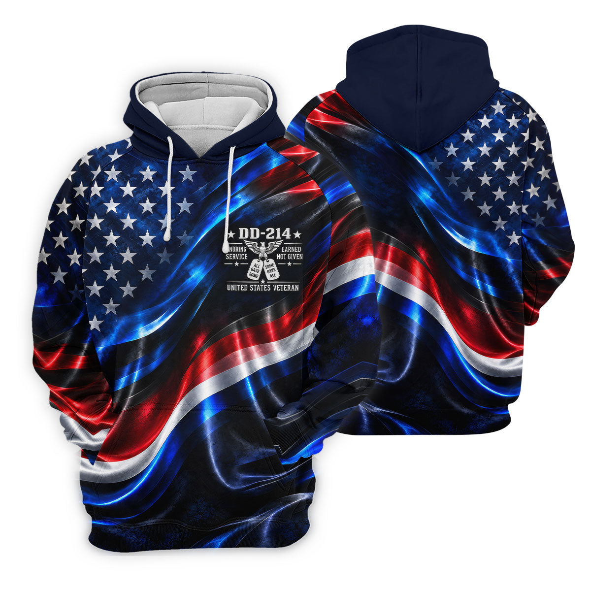 DD-214 Metallic USA Flag Golf Polo Shirt, Veterans Day Shirt, Golf Tops For Women