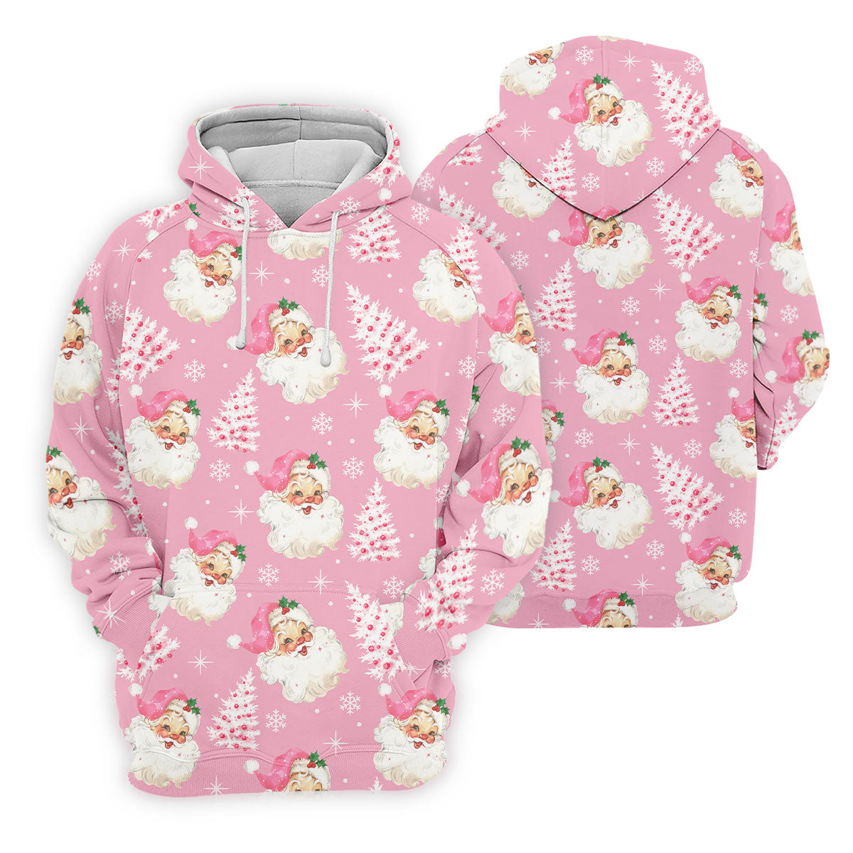 Pink Santa Claus Christmas Golf Shirt, Cute Golf Outfit, Polo Shirts For Men, Golf Gift For Men