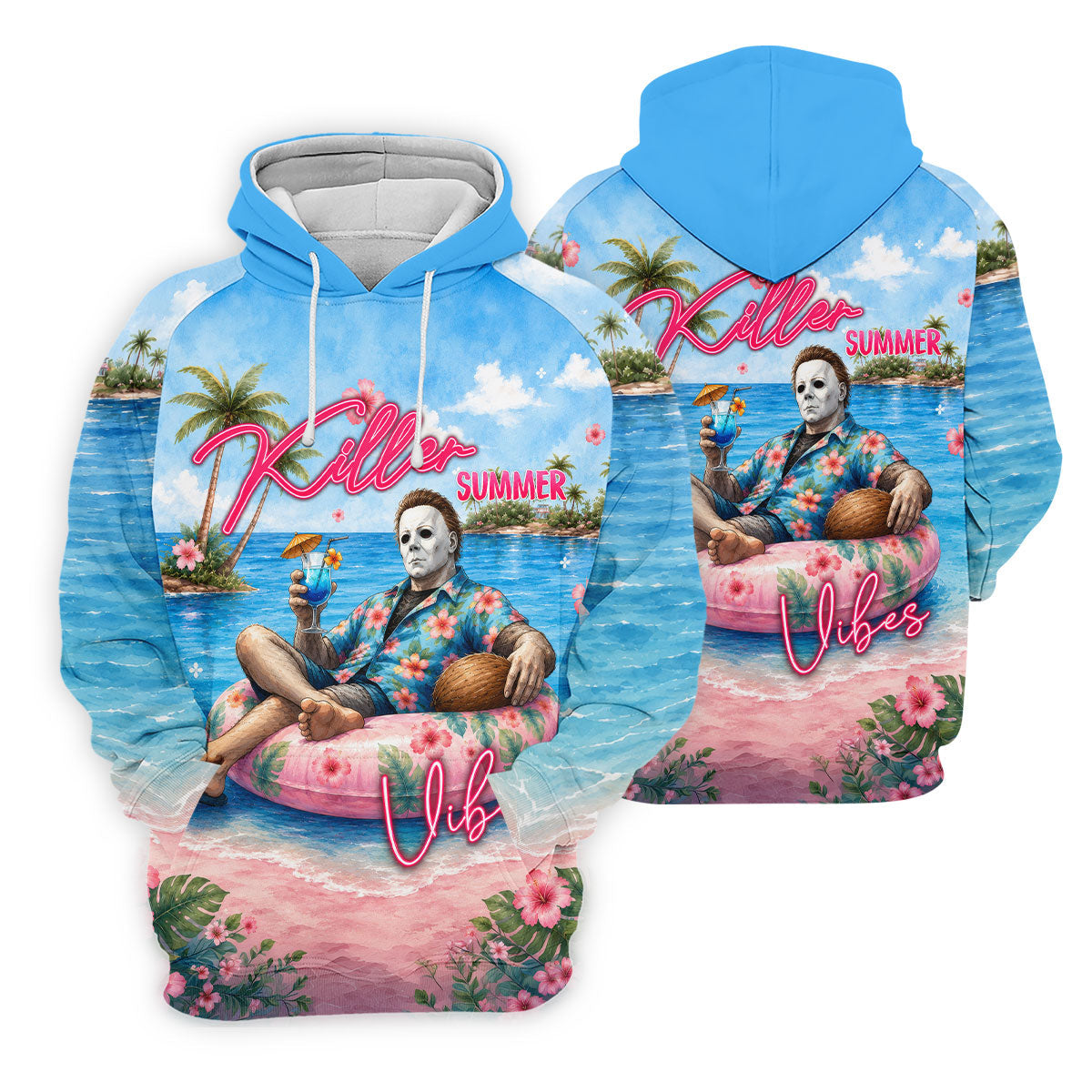 Killer Summer Vibes Tropical Slasher Golf Polo Shirt, Women's Golf Polo, Ladies Golf Tops