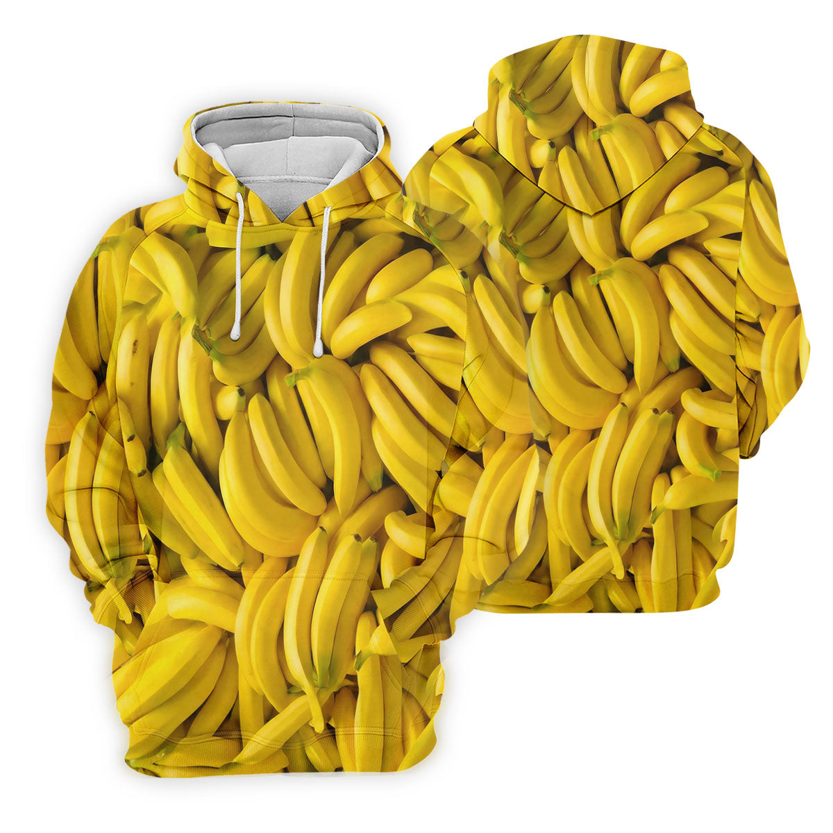 Realistic Banana Print Hawaiian Golf Shirt, Polo Shirts For Men, Mens Golf Apparel