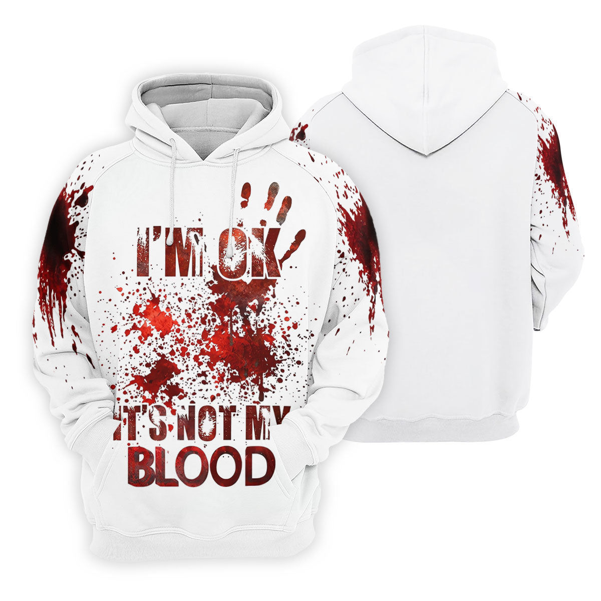 I'm OK It's Not My Blood Halloween Golf Polo Shirt, Mens Golf Apparel, Hawaiian Golf Shirt