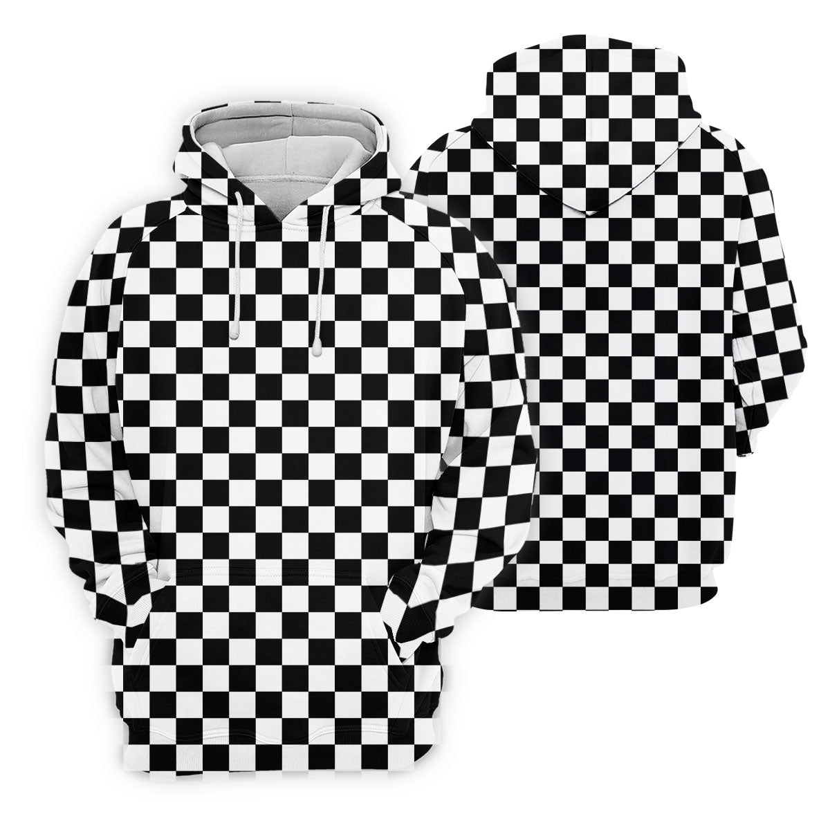 Black White Checkerboard Racing Pattern Golf Shirt, Ladies Golf Shirts, Golf Polo For Women, Performance Golf Shirt