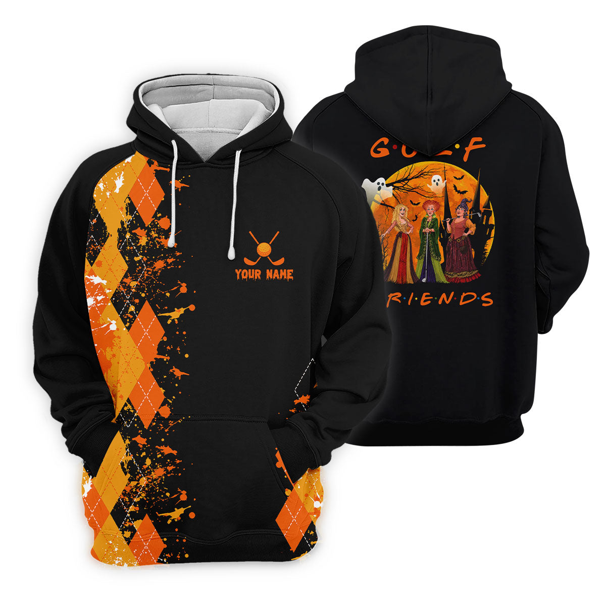 Custom Golf Friends Horror Character Halloween Polo Shirt, Womens Golf Tops, Ladies Golf Top