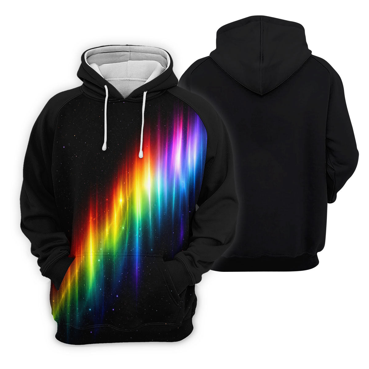 Rainbow Galaxy LGBT Support Gradient Golf Tops For Men, Pride Month Golf Shirts For Men