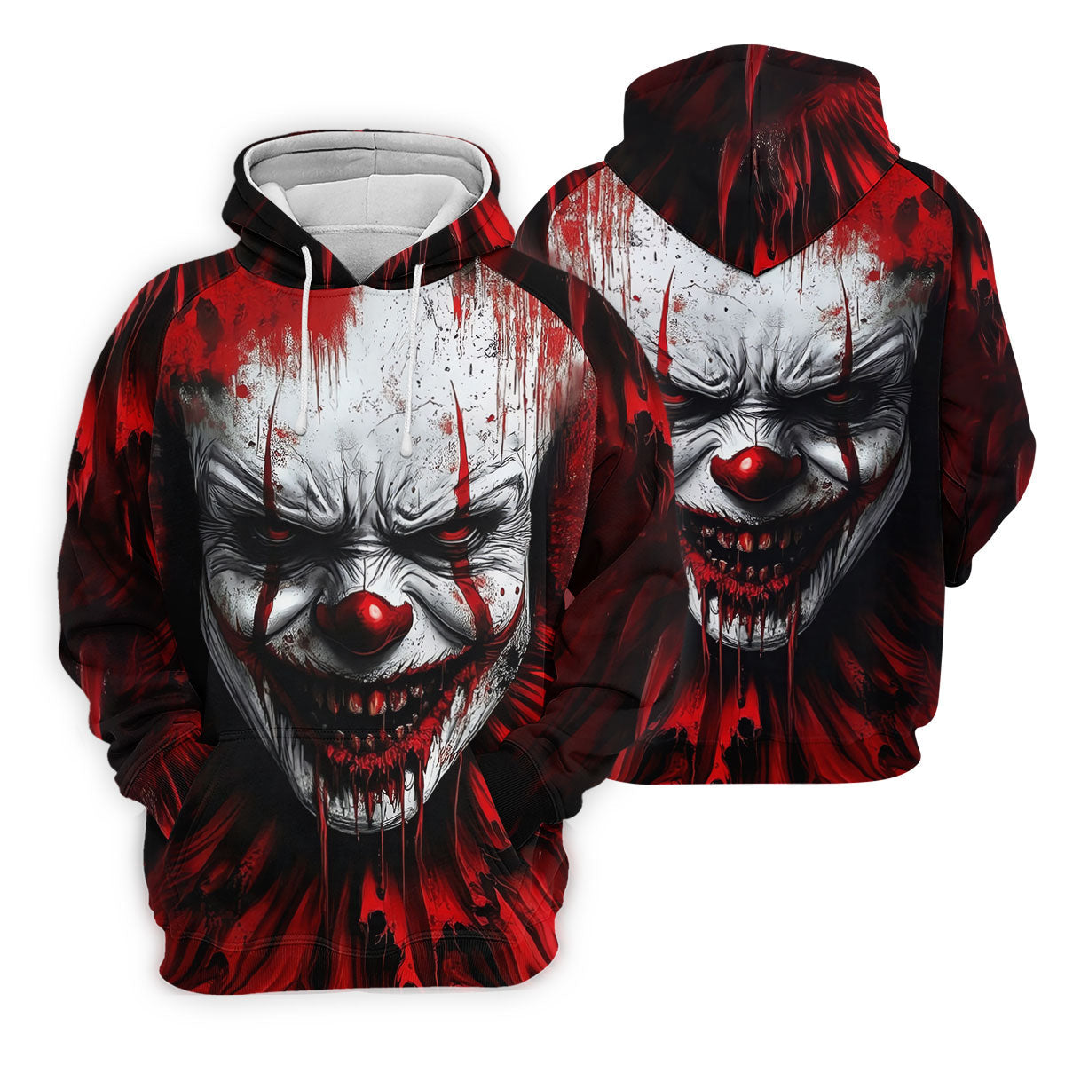 Scary Evil Clown Halloween Golf Polo Shirt, Men's Golf Shirt, Hawaiian Golf Shirt