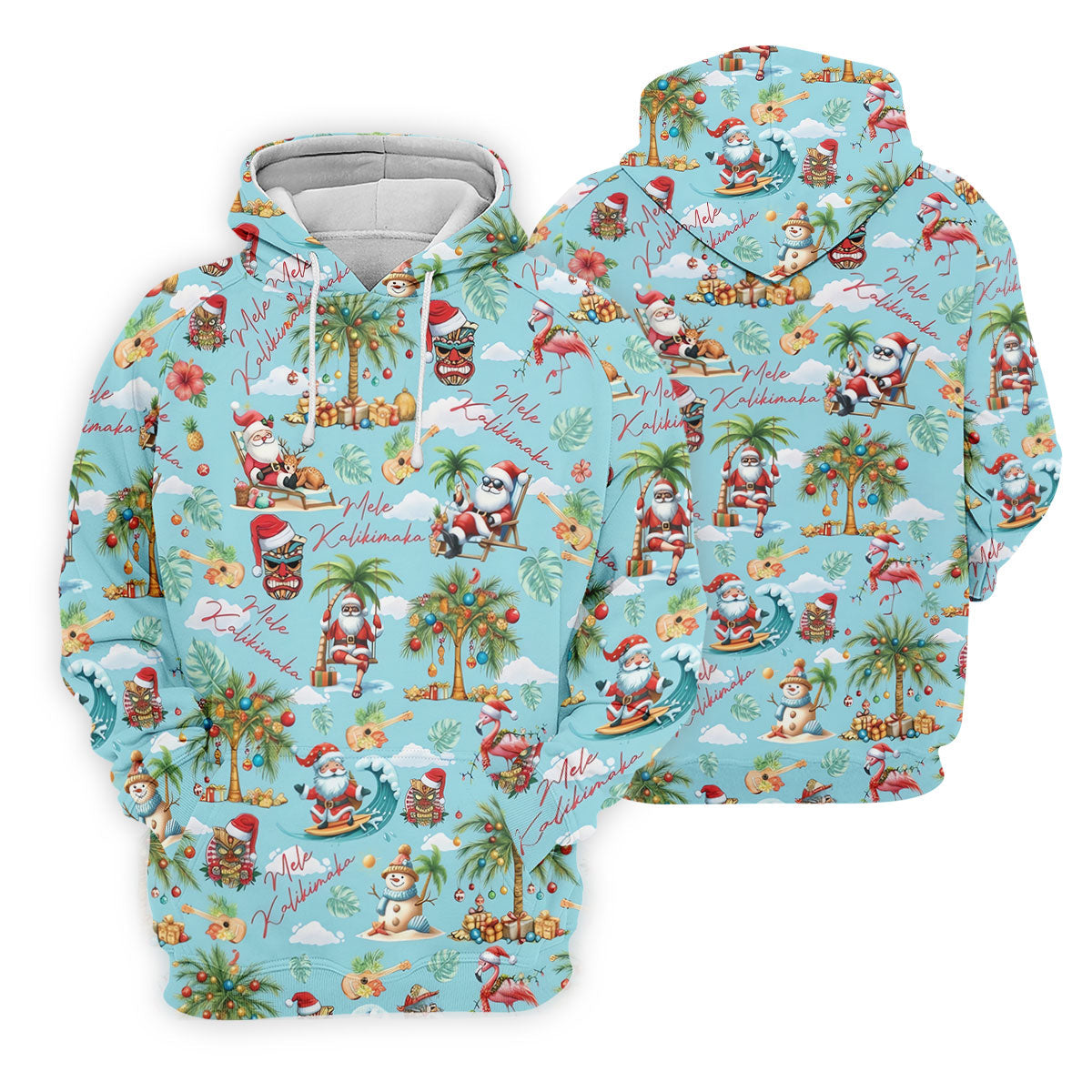 Women's Mele Kalikimaka Surfing Santa Golf Shirt, Christmas Golf Shirt, Women’s Golf Apparel