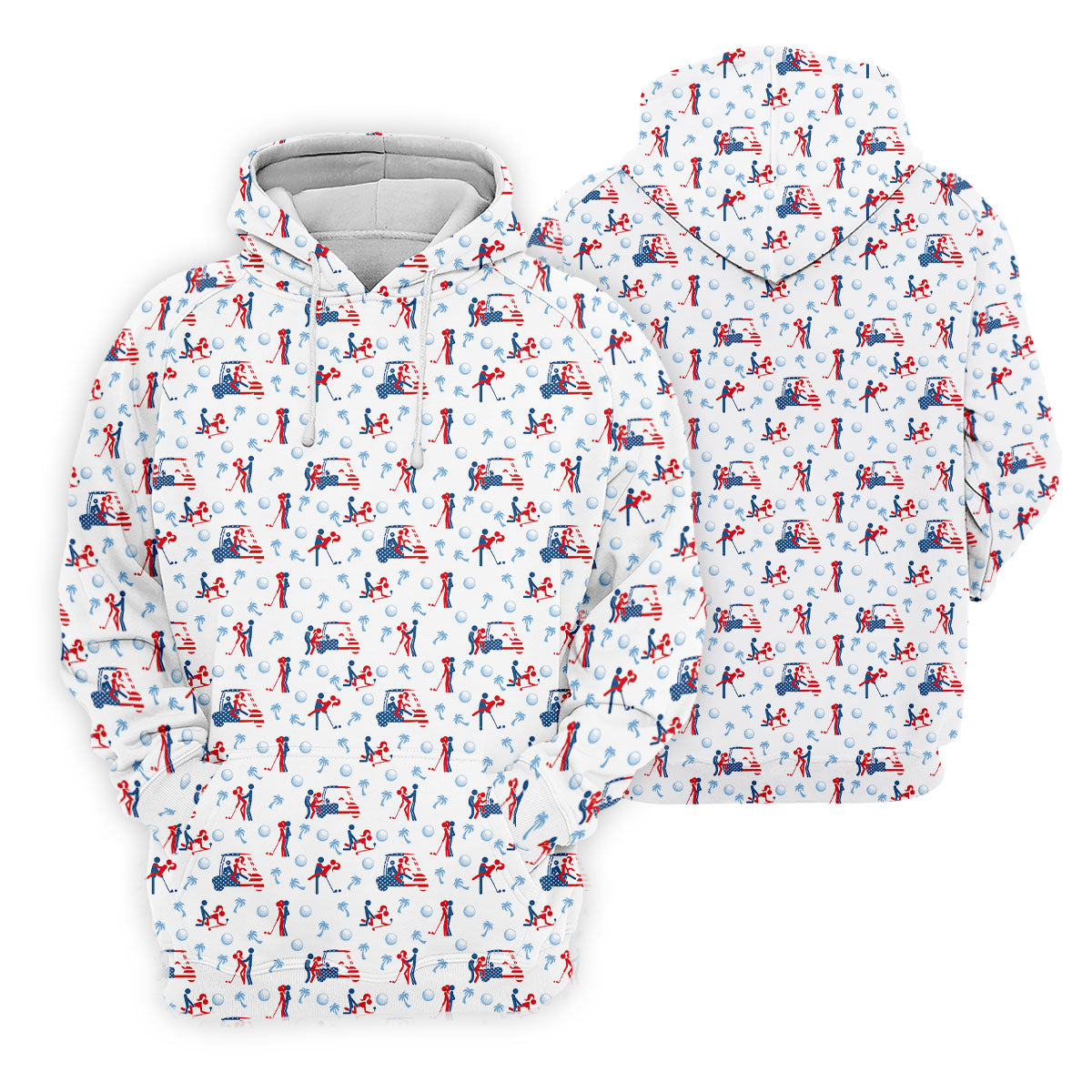 Naughty Couple Funny Stick Figures Patriotic Golf Shirt, 250 Years 4th Of July Golf Shirt For Women