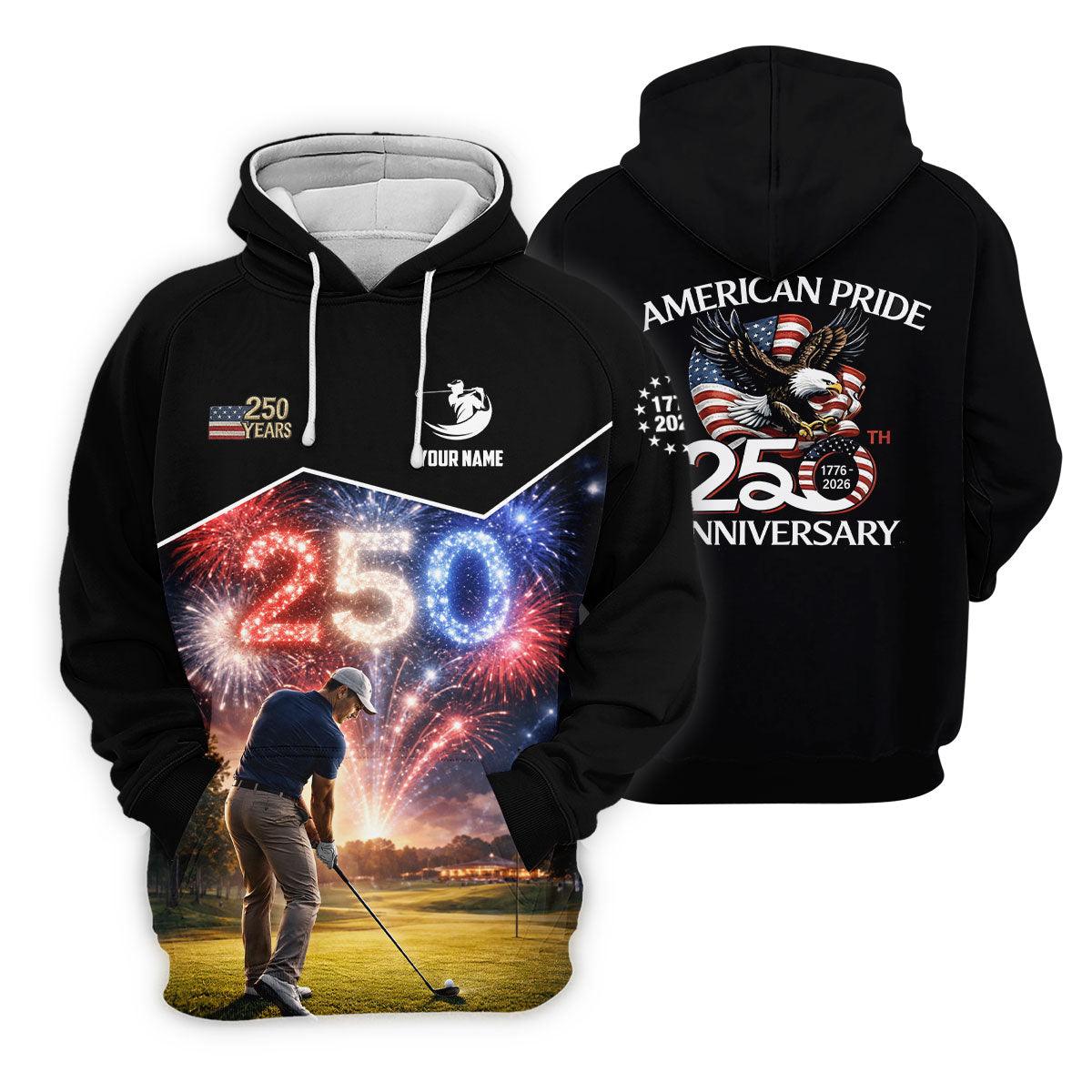 Custom America 250 Fireworks Golfer Polo Shirt, Women's Golf Polo, Golf Tops For Women