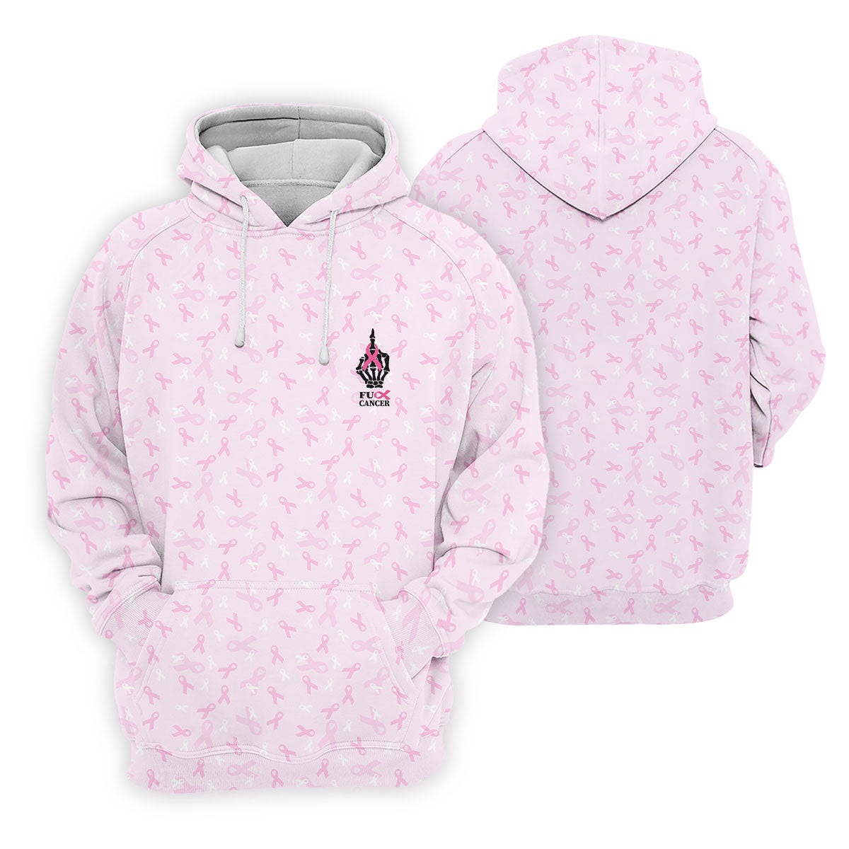 Fuck Cancer Skeleton Hand Breast Cancer Polo, Ladies Golf Shirts, Golf Tops For Women
