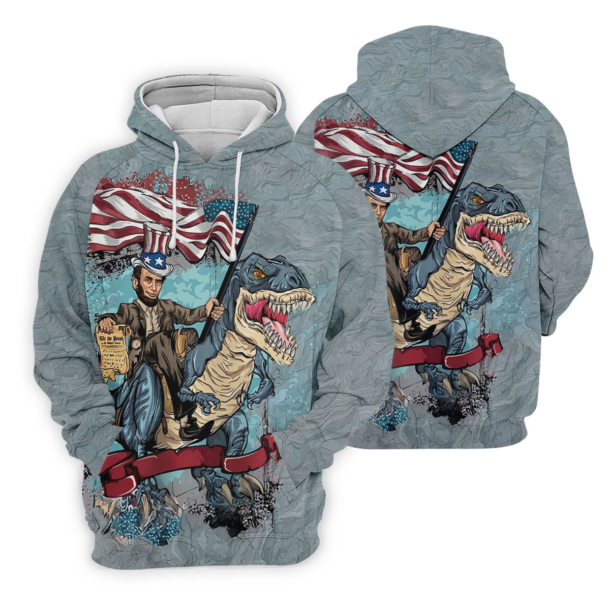 T-Rex Dinosaur US Flag Pattern 4th Of July Golf Shirt, Patriotic 250 Years Golf Shirt For Women