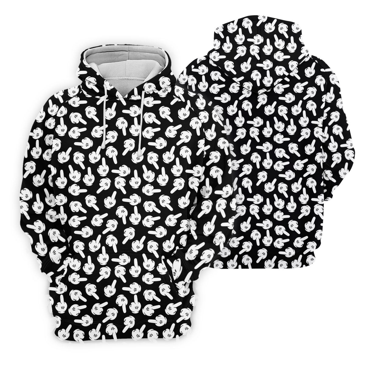 Funny Middle Finger Hand Golf Polo Shirt, Printed Golf Shirts, Golf Polo Shirts For Men