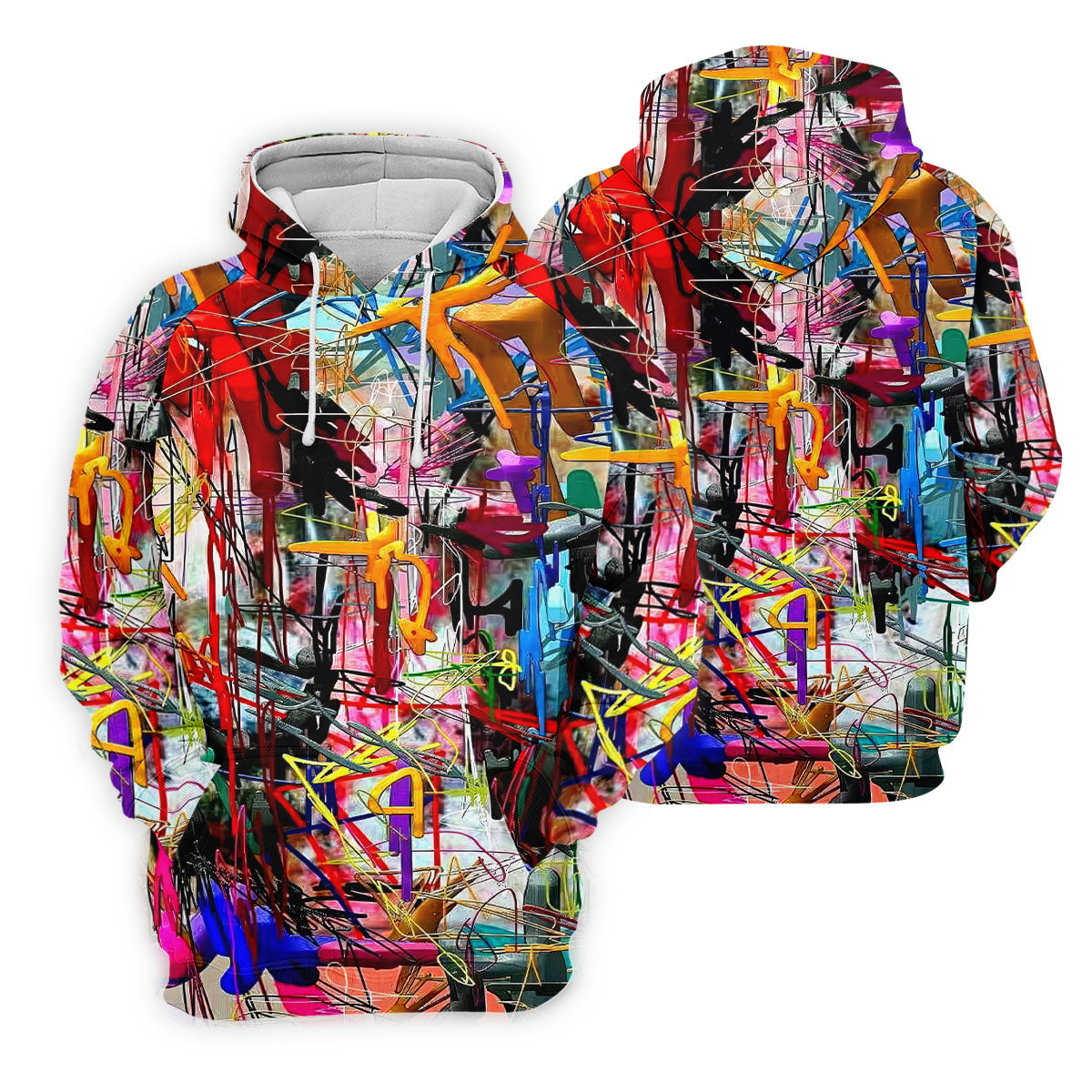 Colorful Abstract Graffiti Street Art Golf Shirt, Women’s Golf Apparel, Golf Tops For Women