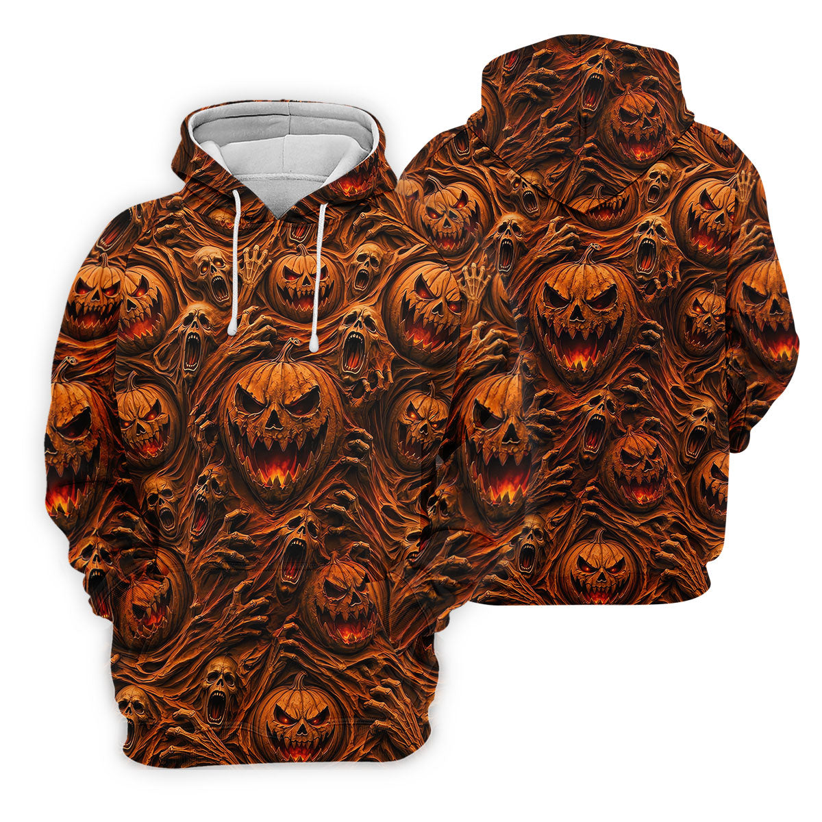 Halloween Evil Pumpkin Ghost Horror Character Polo Shirt, Golf Polo, Mens Golf Shirts