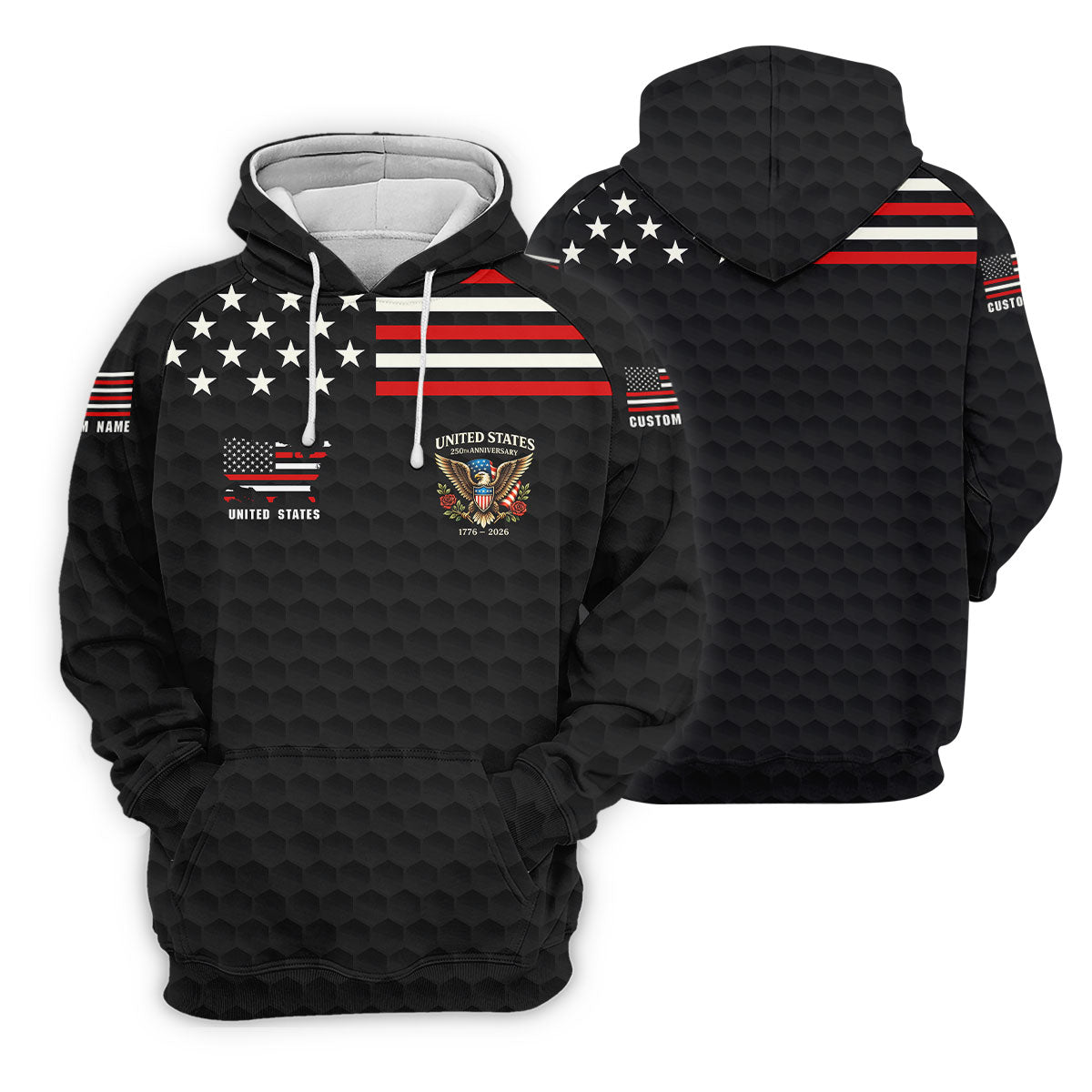250th Anniversary Bald Eagle And Roses Black Golf Shirt, Patriotic 4th Of July Golf Shirt For Women