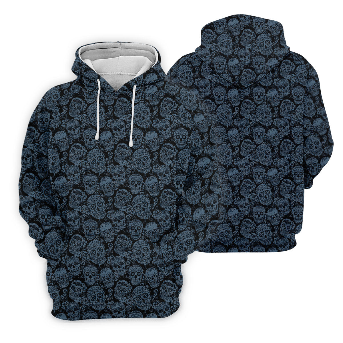 Gothic Sugar Skull Pattern Golf Polo Shirt, Golf Shirts For Women, Women’s Golf Polo