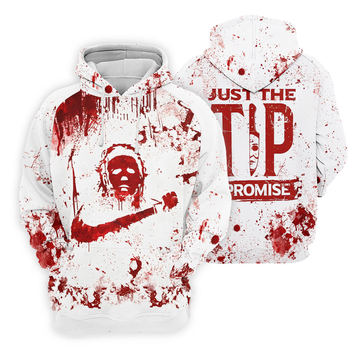 Just The Tip I Promise Halloween Horror Polo Shirt, Mens Golf Polo, Mens Golf Shirts