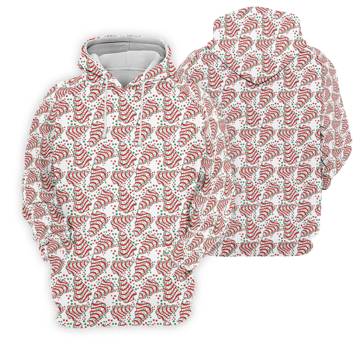 Christmas Tree Cakes White And Red Golf Tops For Men, Christmas Golf Shirt, Polo Shirts For Men