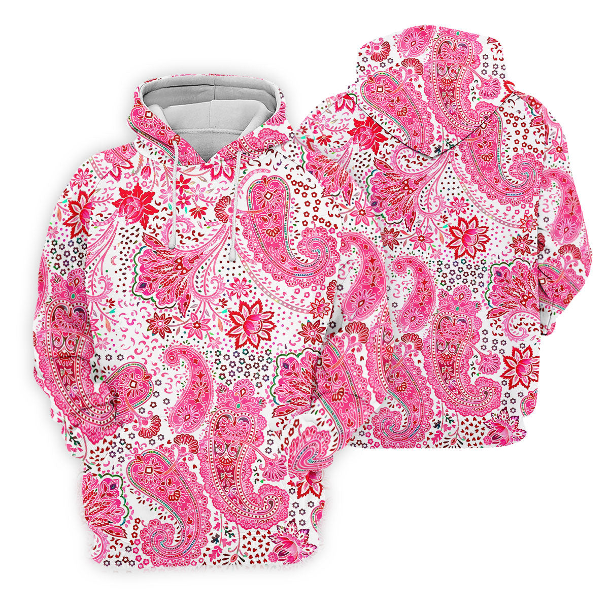 Pink Paisley Floral Pattern Golf Shirt, Golf Tops For Women, Hawaiian Golf Shirt, Women’s Golf Apparel
