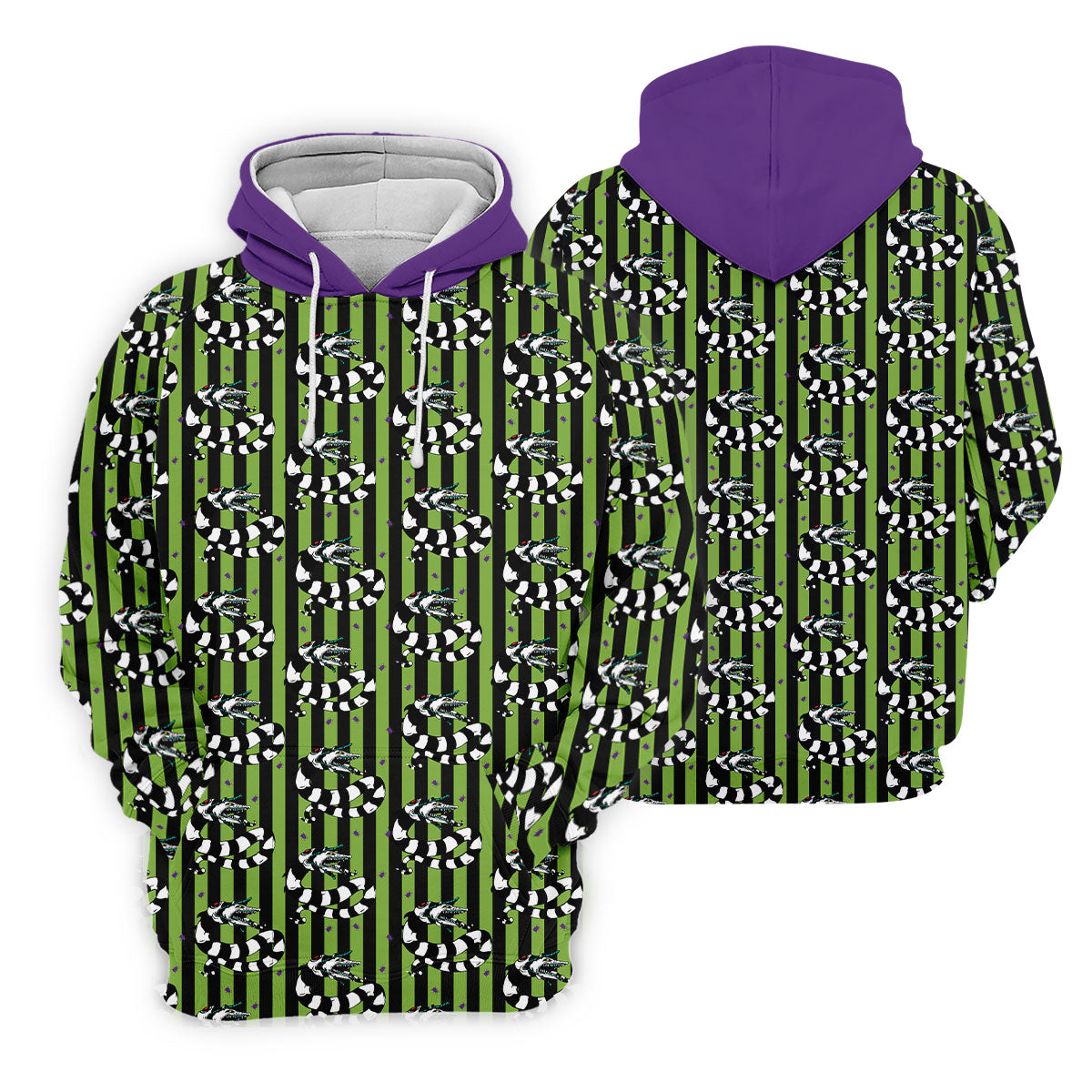 Beetle Stripe Snake Halloween Golf Polo Shirt for Men, Golf Polo Shirts For Men, Printed Golf Shirts