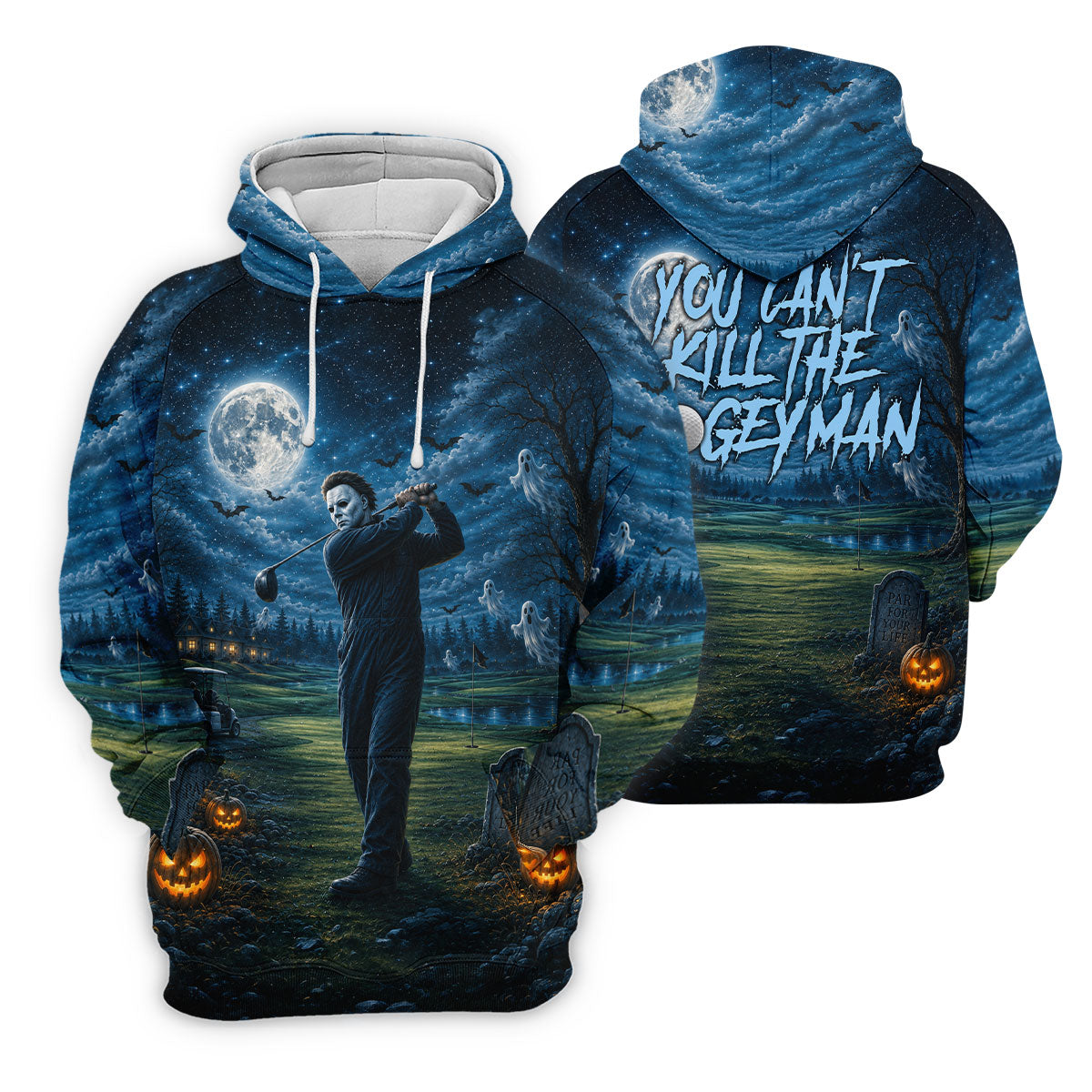 You Can't Kill The Bogeyman Halloween Ghost Polo Shirt, Women’s Golf Polo, Ladies Golf Top