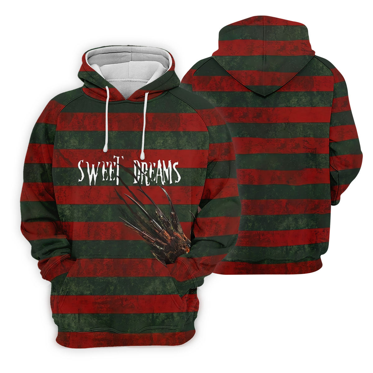 Sweet Dreams Horror Striped Golf Polo Shirt, Mens Golf Shirts, Golf Apparel For Men