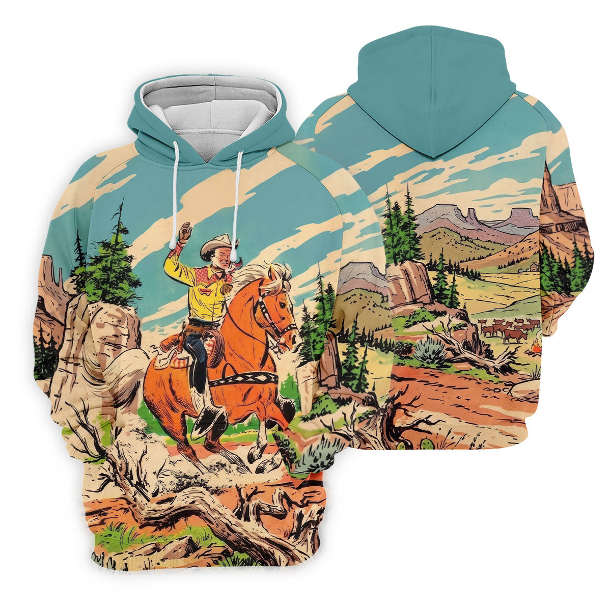 Vintage Cowboy Horse Riding Golf Polo Shirt, Golf Shirts For Women, Ladies Golf Tops