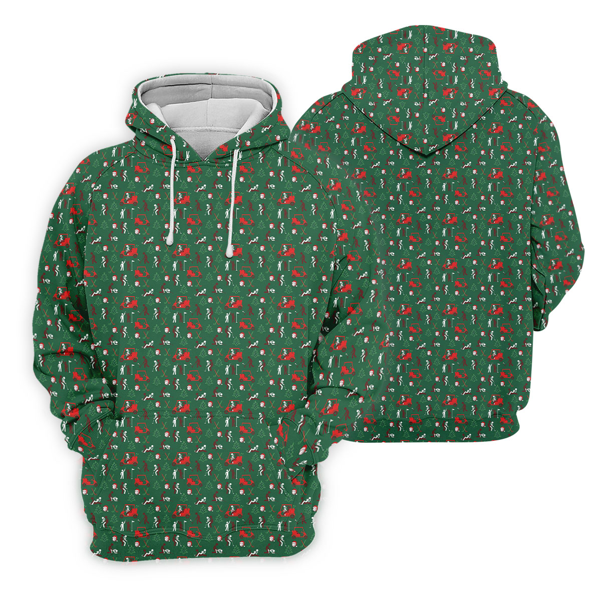 Christmas Golf Cart and Golfer Polo Shirt, Women’s Golf Polo, Golf Tops For Women