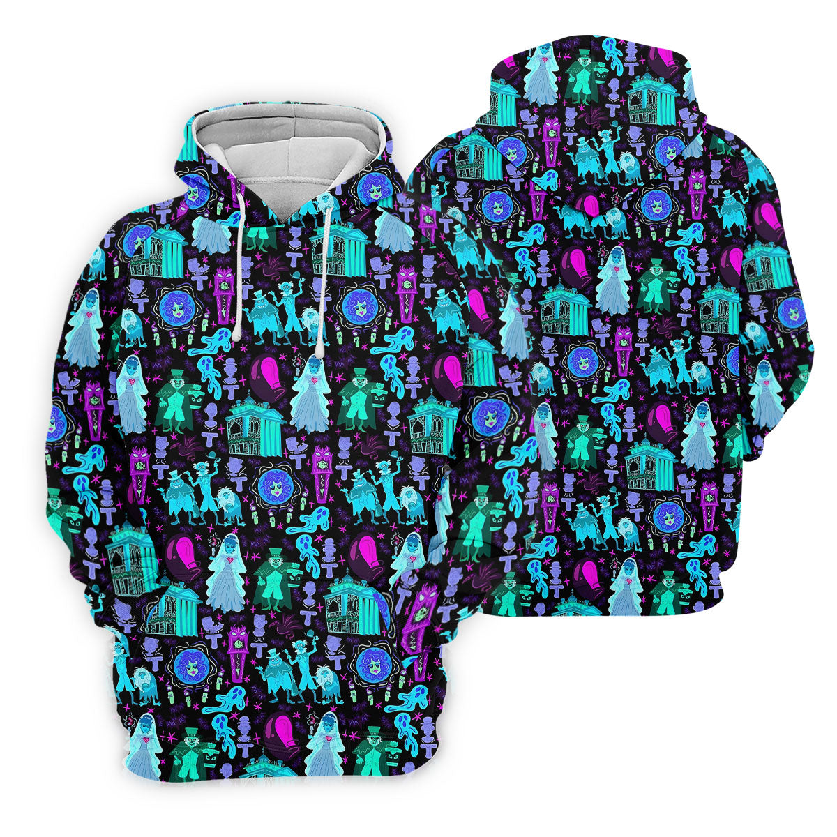 Haunted Ghost Halloween Hawaiian Golf Shirt, Mens Golf Shirts, Golf Polo Shirts For Men