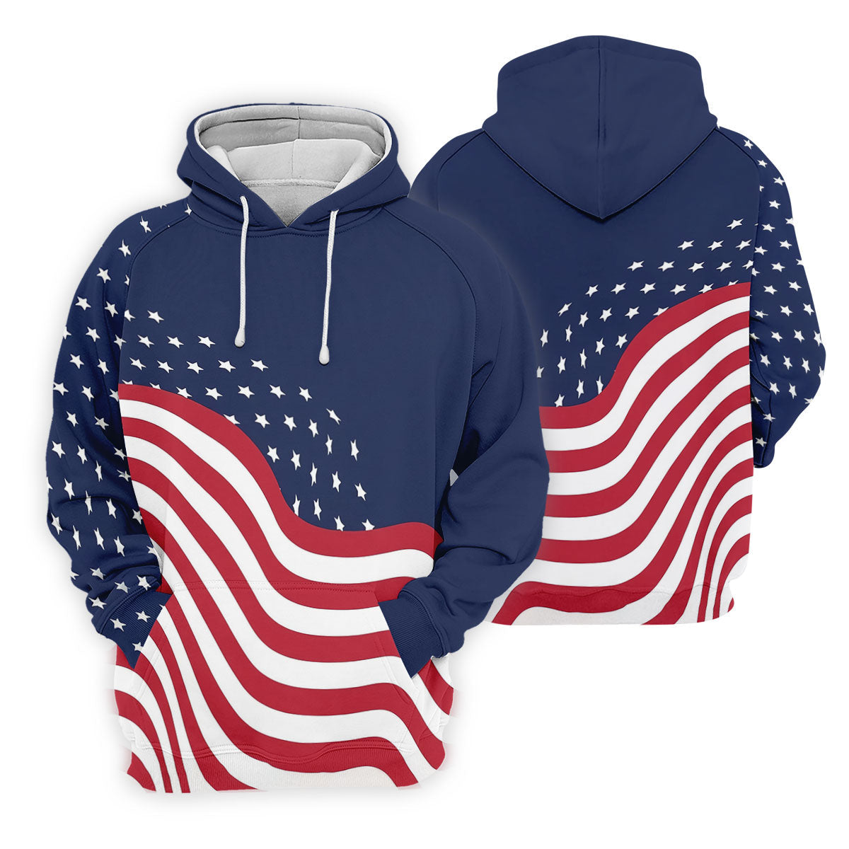 Red White Blue Wavy Stripes And Stars 4th Of July Patriotic Golf Shirt, 250 Years Golf Shirt For Women