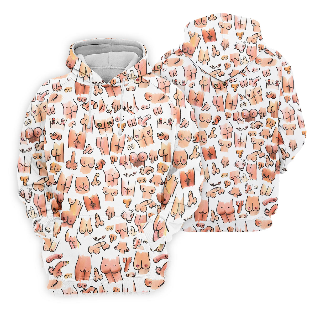 Funny Adult Body Parts Pattern Shirt, Mens Golf Polo, Printed Golf Shirts