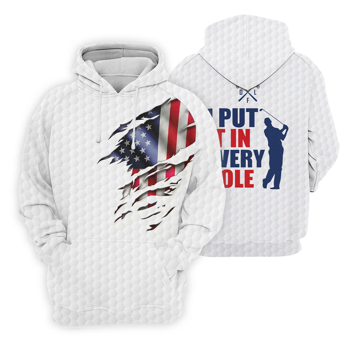 I Put It In Every Hole Ripped American Flag 250 Patriotic Golf Shirt, 4th Of July Golf Shirts For Men