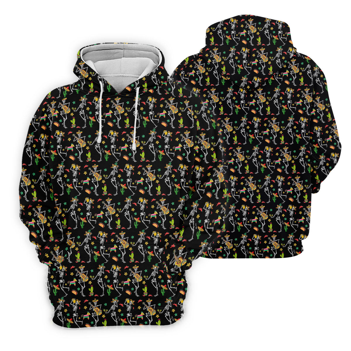 Dia De Muertos Skeletons Cinco De Mayo Celebration Fiesta Themed Black Golf Shirt For Women