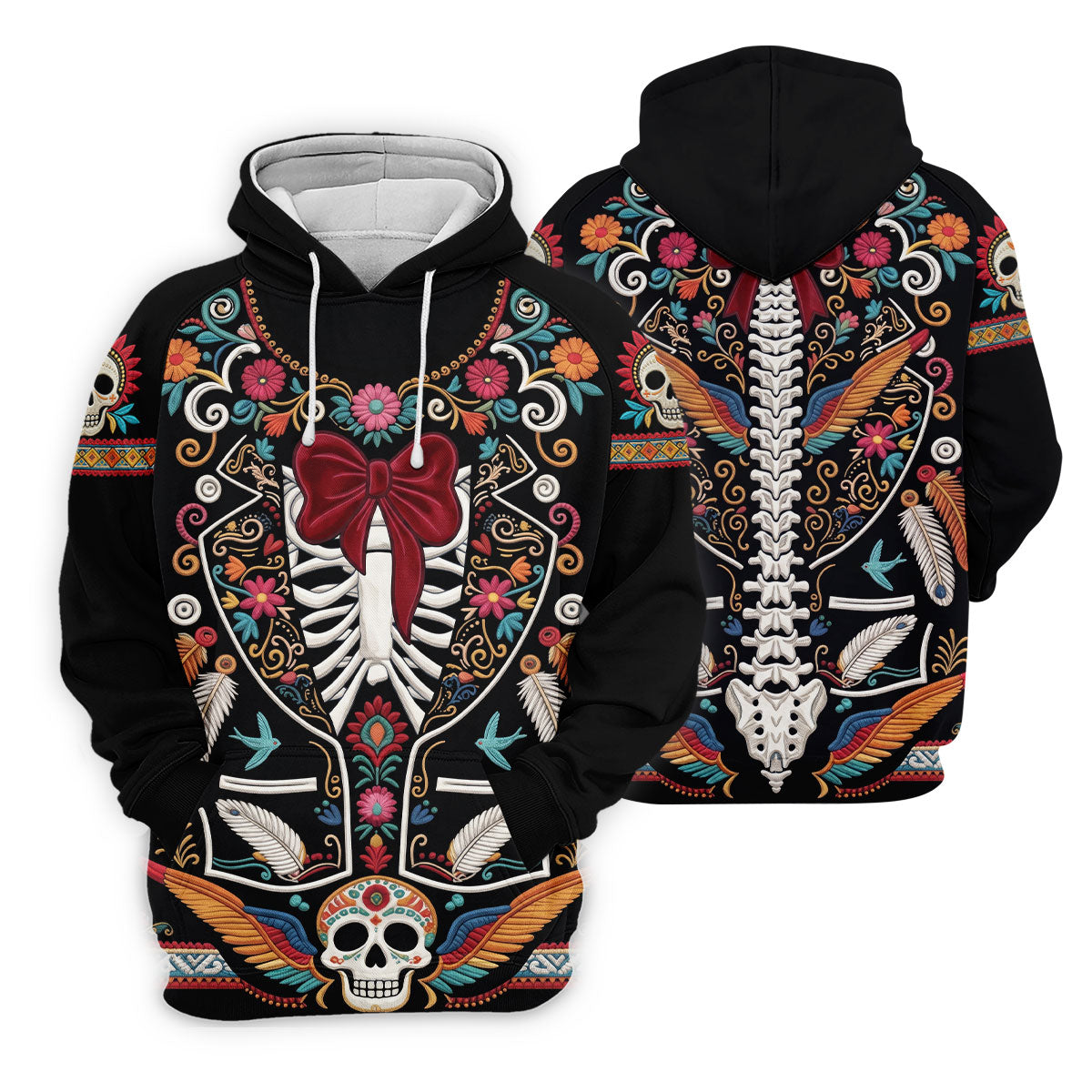 Skeleton With Flower Cinco De Mayo Celebration Golf Tops For Men, Fiesta Theme Golf Shirts For Men