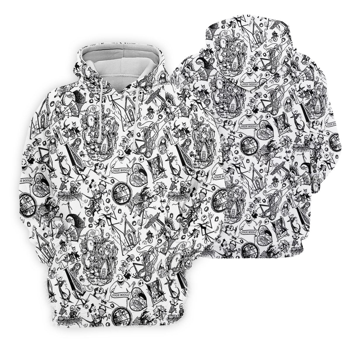 Doodle Horror Character Halloween Polo Shirt, Golf Polo For Men, Mens Golf Shirt