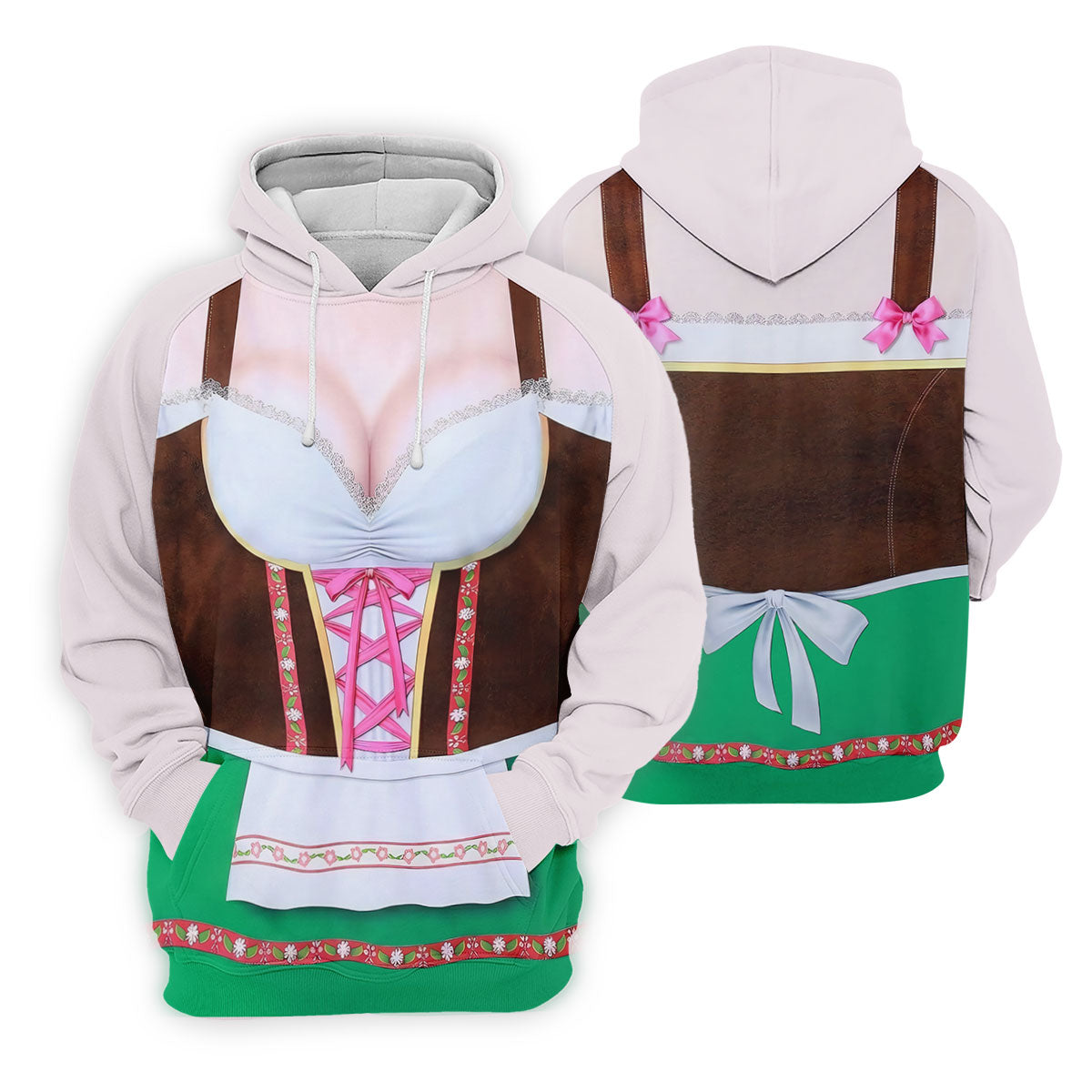 Funny Oktoberfest Dirndl Costume Polo Shirt, Womens Golf Polo, Golf Shirts For Women