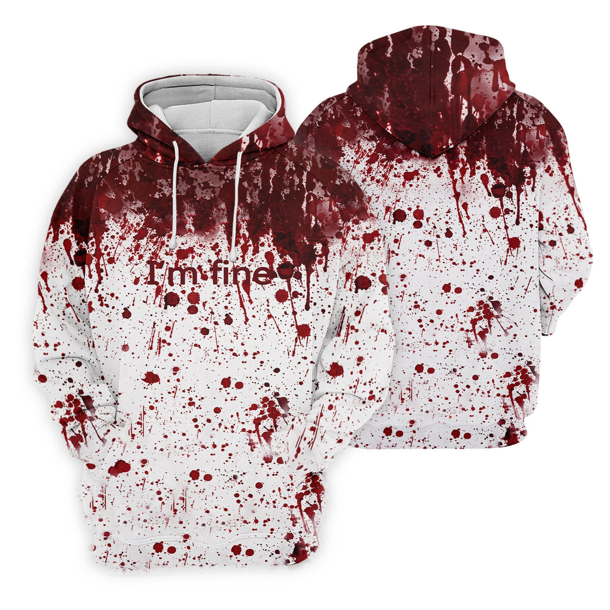 I'm Fine Bloody Splatter Halloween Golf Polo Shirt for Women, Women's Golf Tops, Golf Shirts For Women