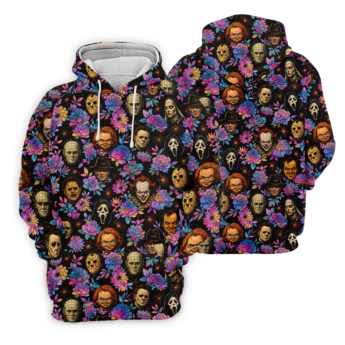Floral Horror Character Halloween Golf Shirt, Golf Shirts For Women, Women's Golf Apparel