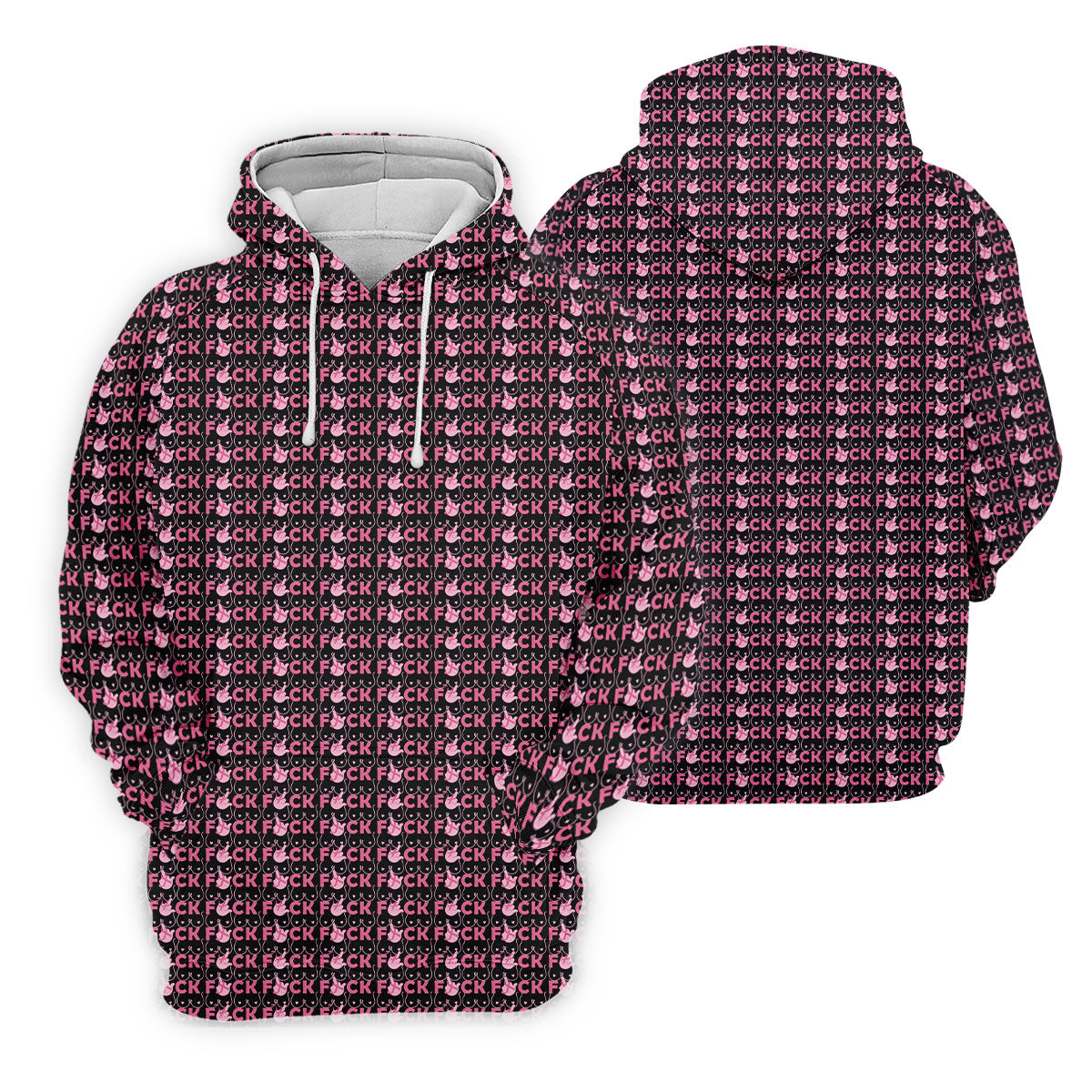 Fuck Breast Cancer Pink Ribbon Golf Polo Shirt, Mens Golf Polo, Golf Apparel For Men