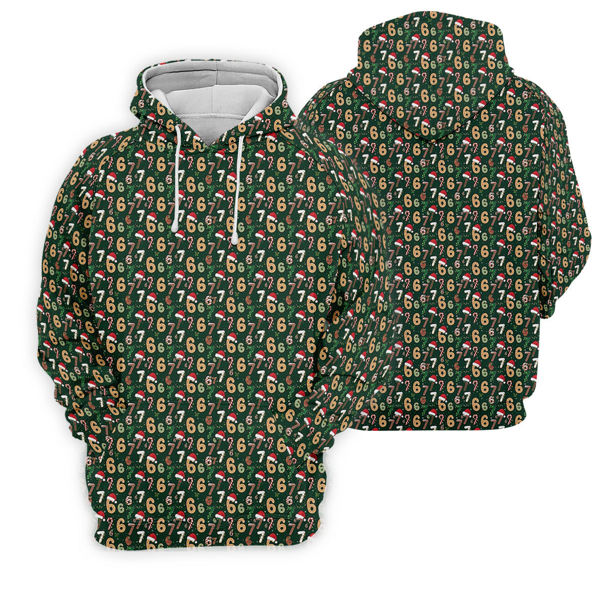 Six Seven Funny Christmas Green Golf Tops For Men, Christmas Golf Shirt, Men Golf Apparel