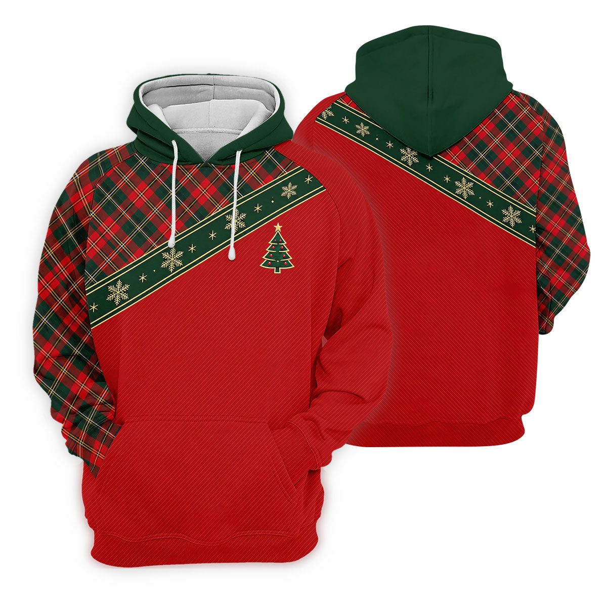 Red Plaid Snowflake Tree Christmas Golf Shirt, Womens Golf Tops, Ladies Golf Shirts